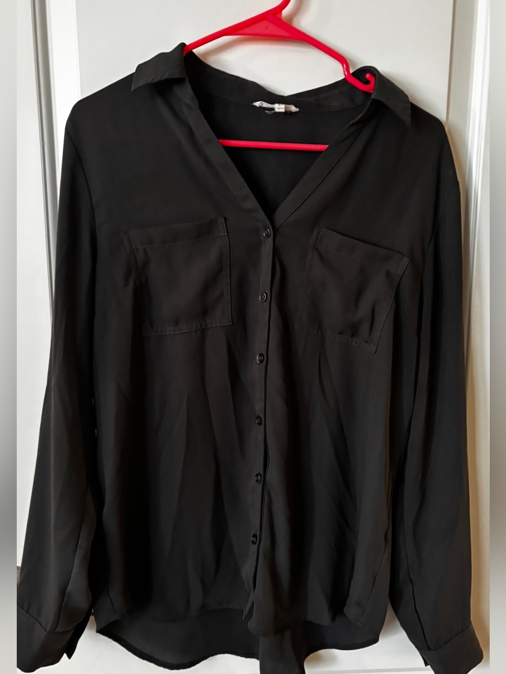 Maurices Black Button-Front Top